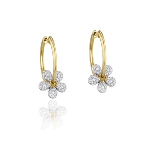 Forget-Me-Not Petite Pave 20mm Hoop Earrings