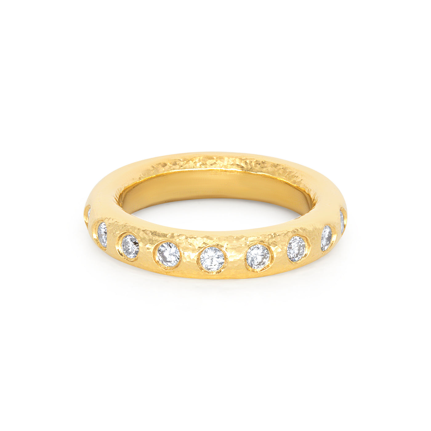 Hammered Diamond Band