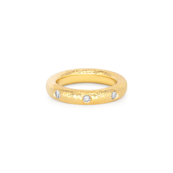Hammered Diamond Band