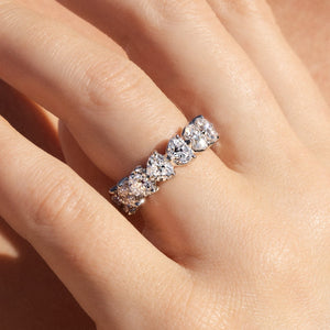 Heart Shape Diamond Eternity Band | 7.03tw