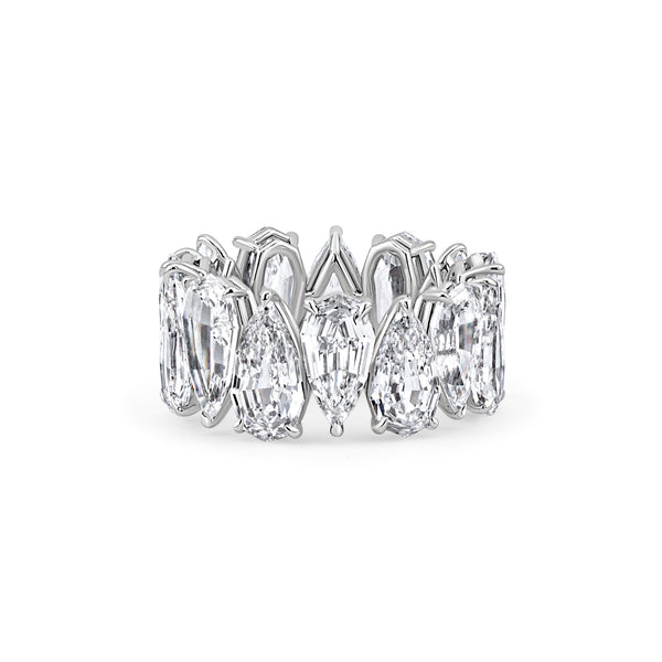 Step Cut Pear Shape Diamond Eternity Band | 14.52tw