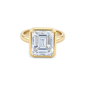 Emerald Cut Diamond Bezel Set Solitaire Engagement Ring | 5.96ct