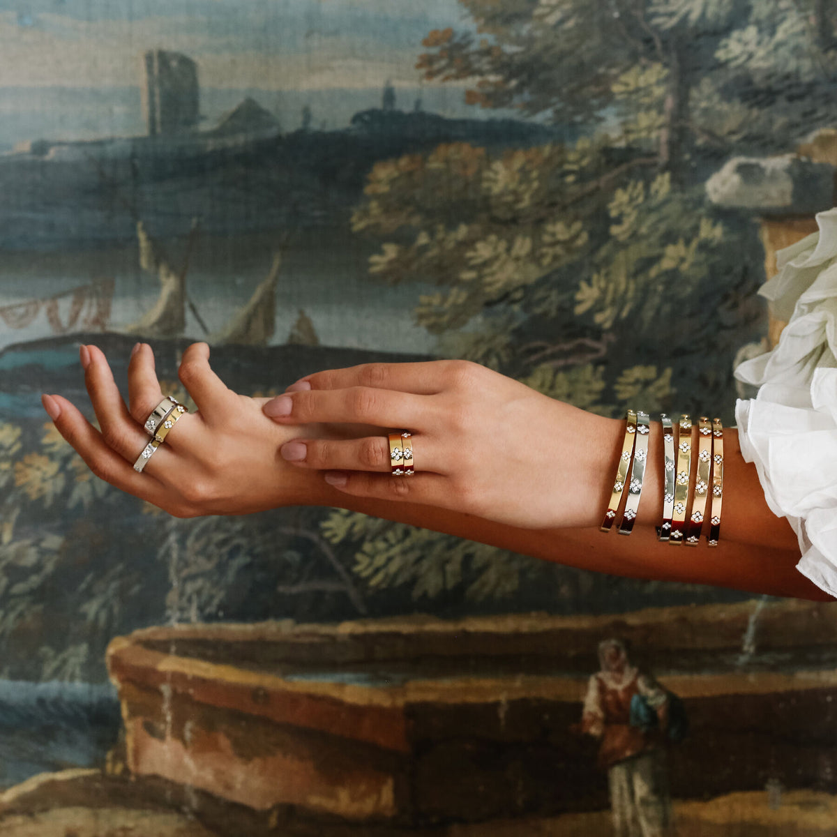 Love in Verona Narrow Width Diamond Bangle