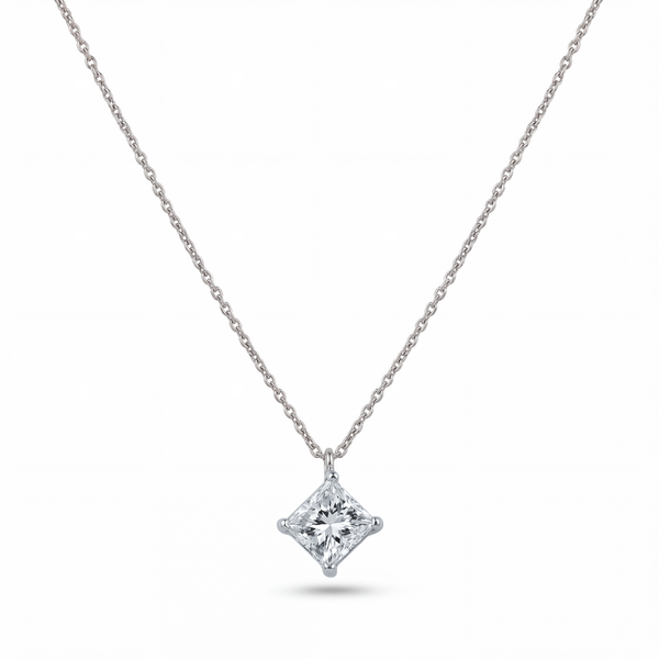 Princess Cut Diamond Solitaire Pendant | 2.07ct