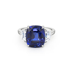 Blue Sapphire & Diamond Ring