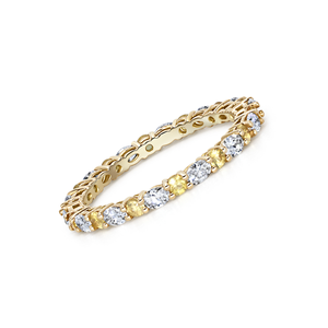 Oval Diamond & Yellow Sapphire Eternity Band | 1.14TW