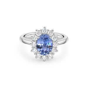 Blue Sapphire & Diamond Ring