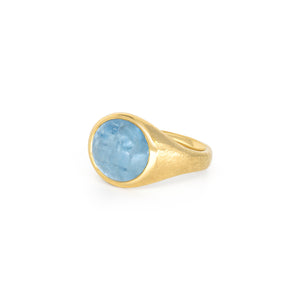 Aqua Signet Ring