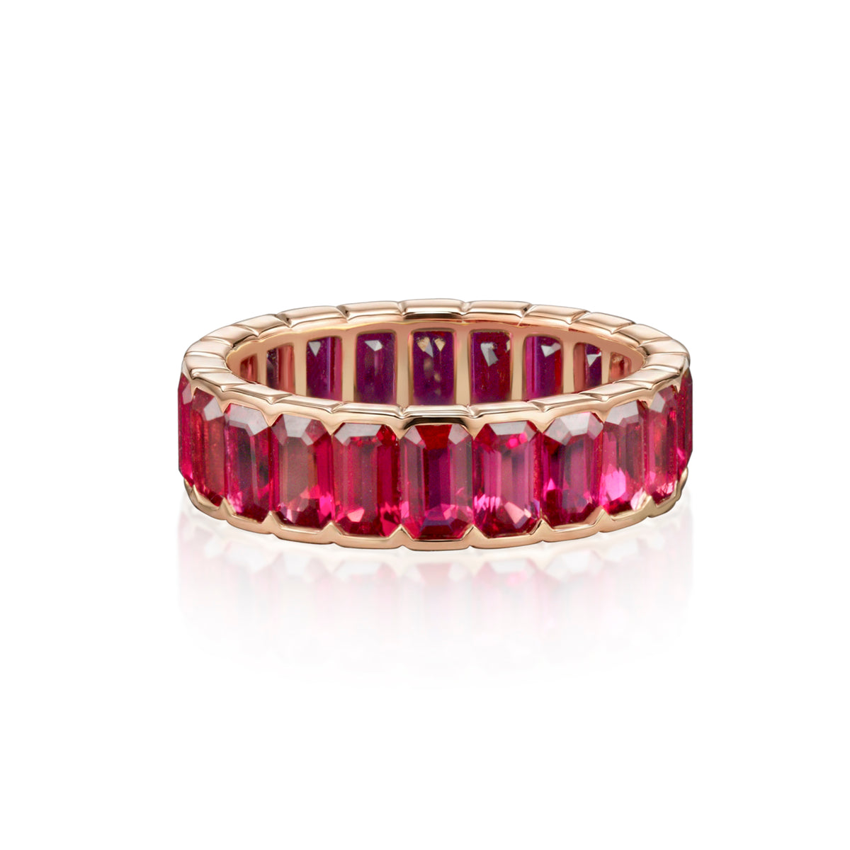 Emerald Cut Ruby Band | 6.25tw