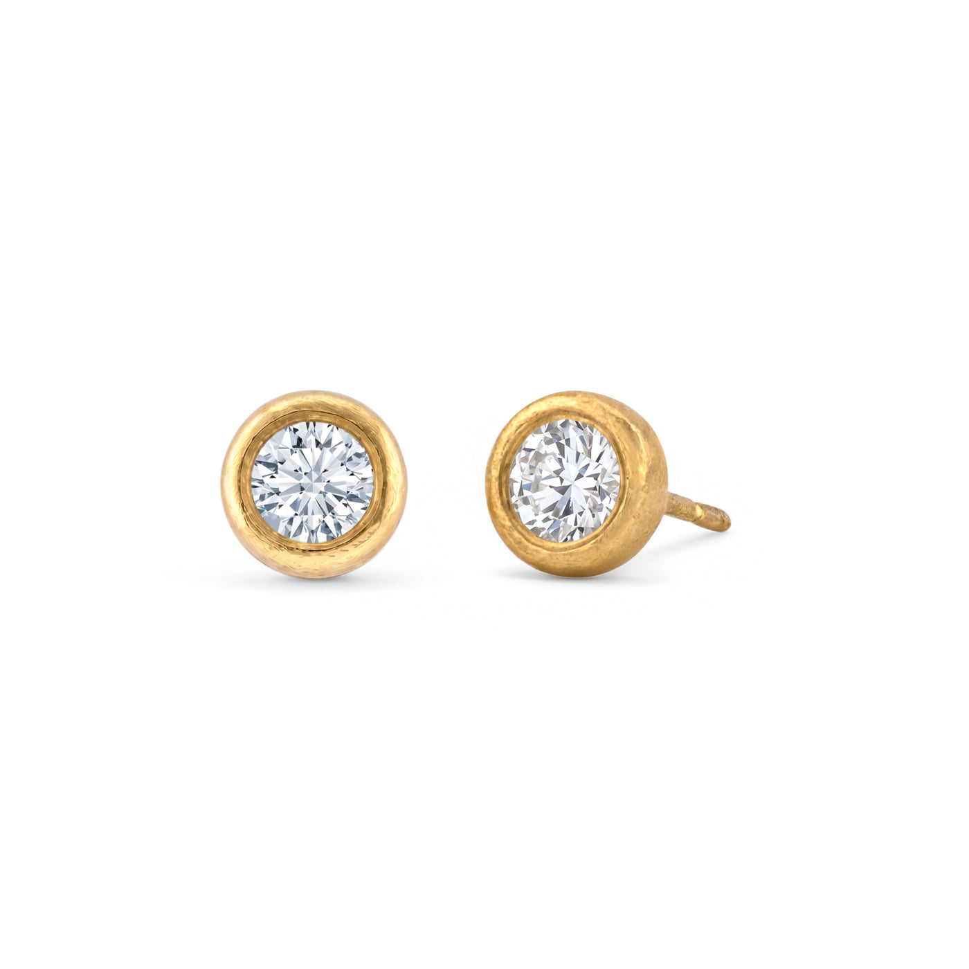 Bezel Set Diamond Stud Earrings | 0.66tw
