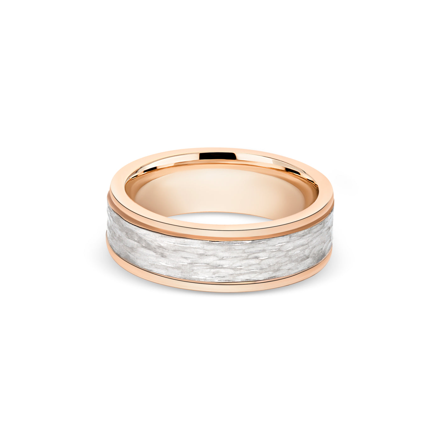 Two-Tone Texture Wedding Band