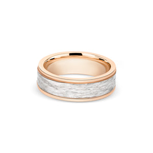 Two-Tone Texture Wedding Band
