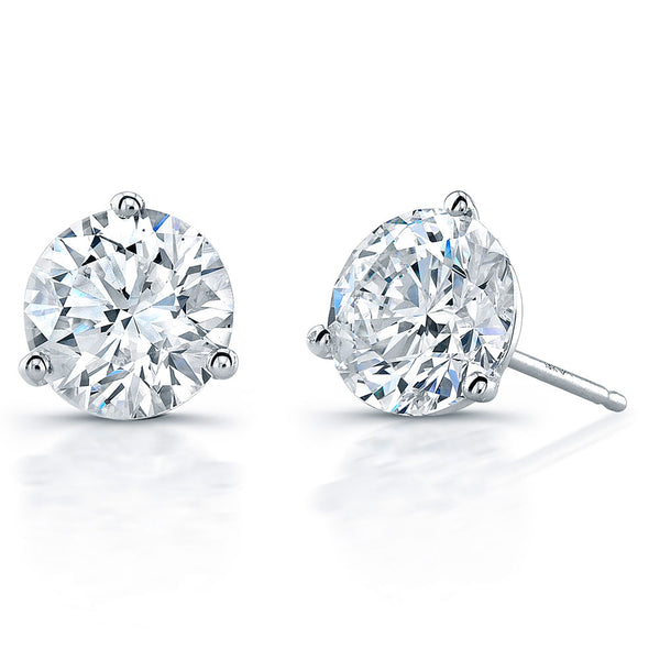 Round Brilliant Diamond Stud Earrings | 3.01tw