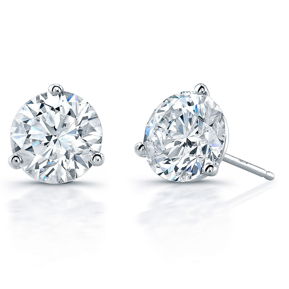 Round Brilliant Diamond Stud Earrings | 3.01tw