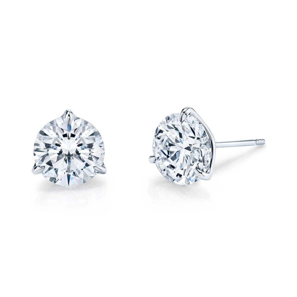 Round Diamond Stud Earrings | 4.04tw
