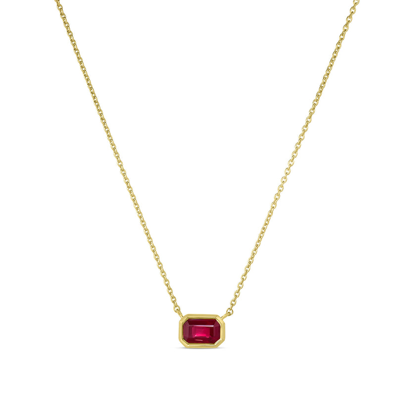 East-West Ruby Pendant | .55tw