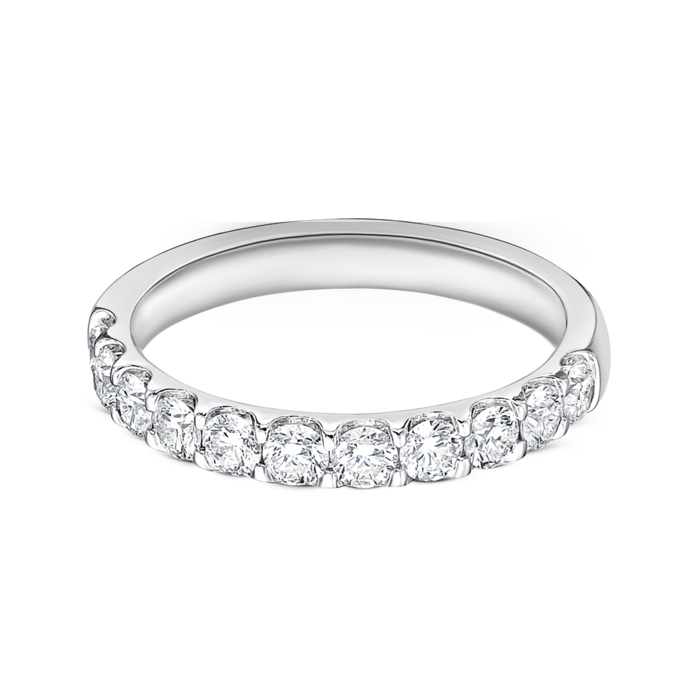 Round Diamond Half Eternity Band | .81tw