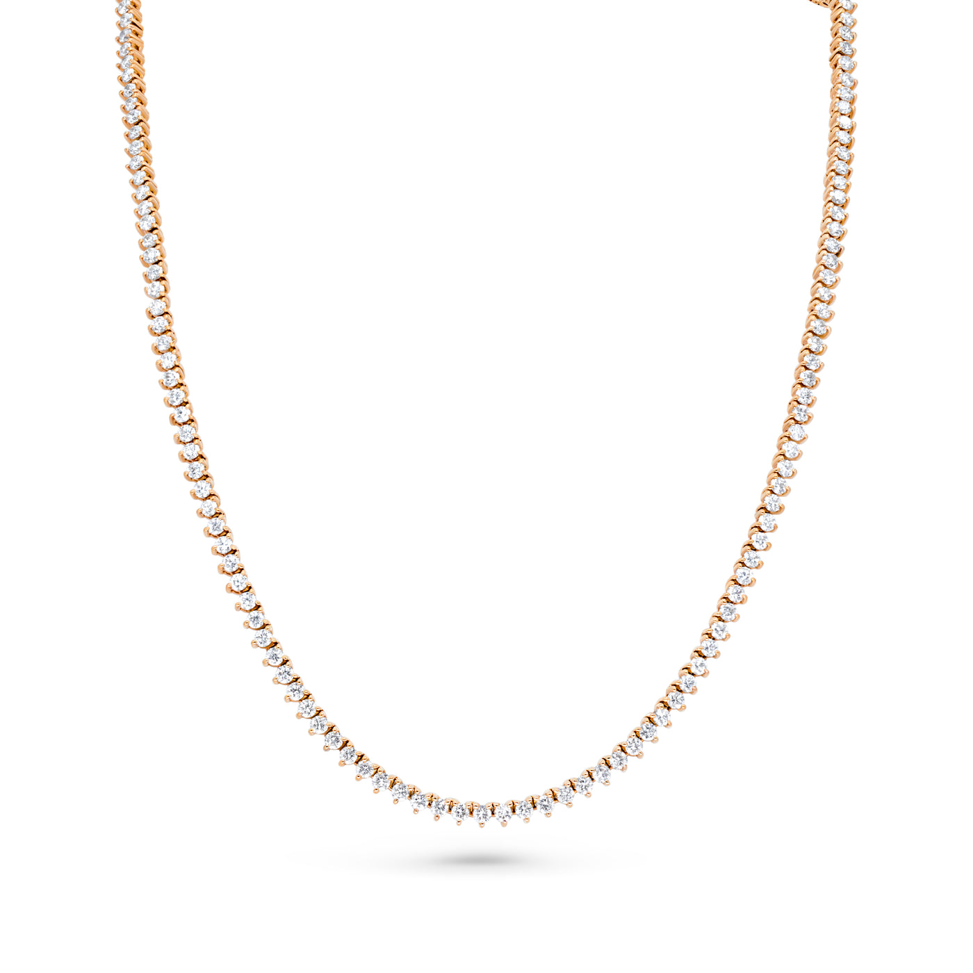 Round Diamond Tennis Necklace | 5.67tw
