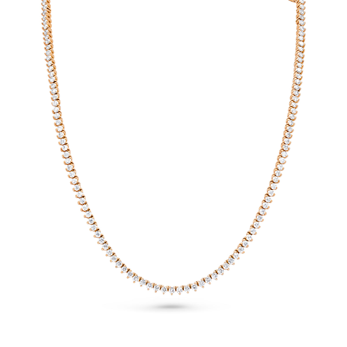 Round Diamond Tennis Necklace | 5.67tw