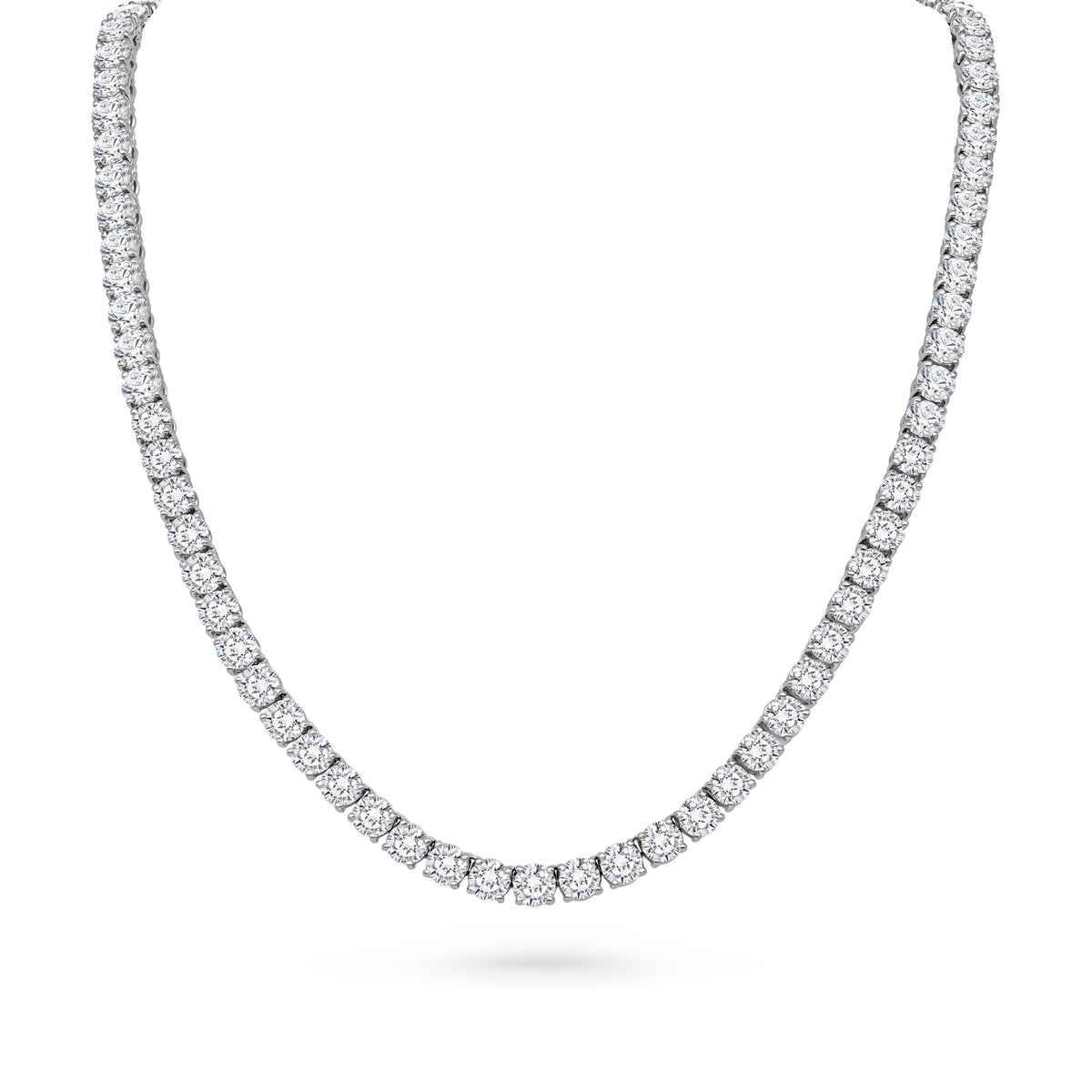 Round Brilliant Diamond Tennis Necklace | 29.79tw