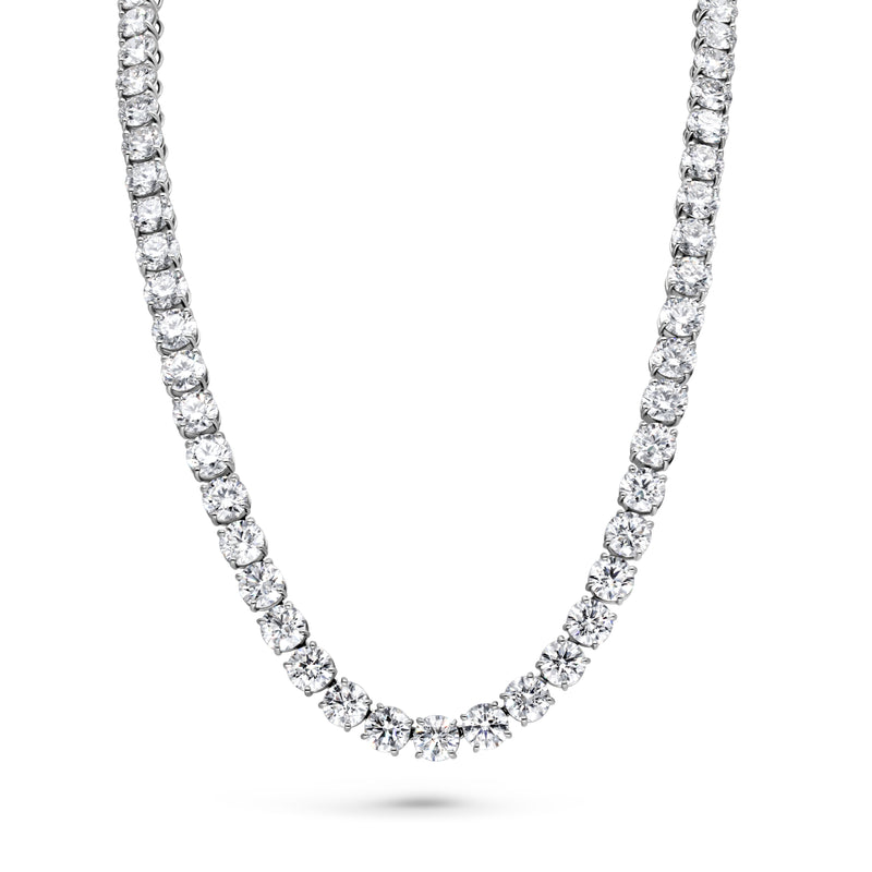Round Diamond Tennis Necklace | 61tw