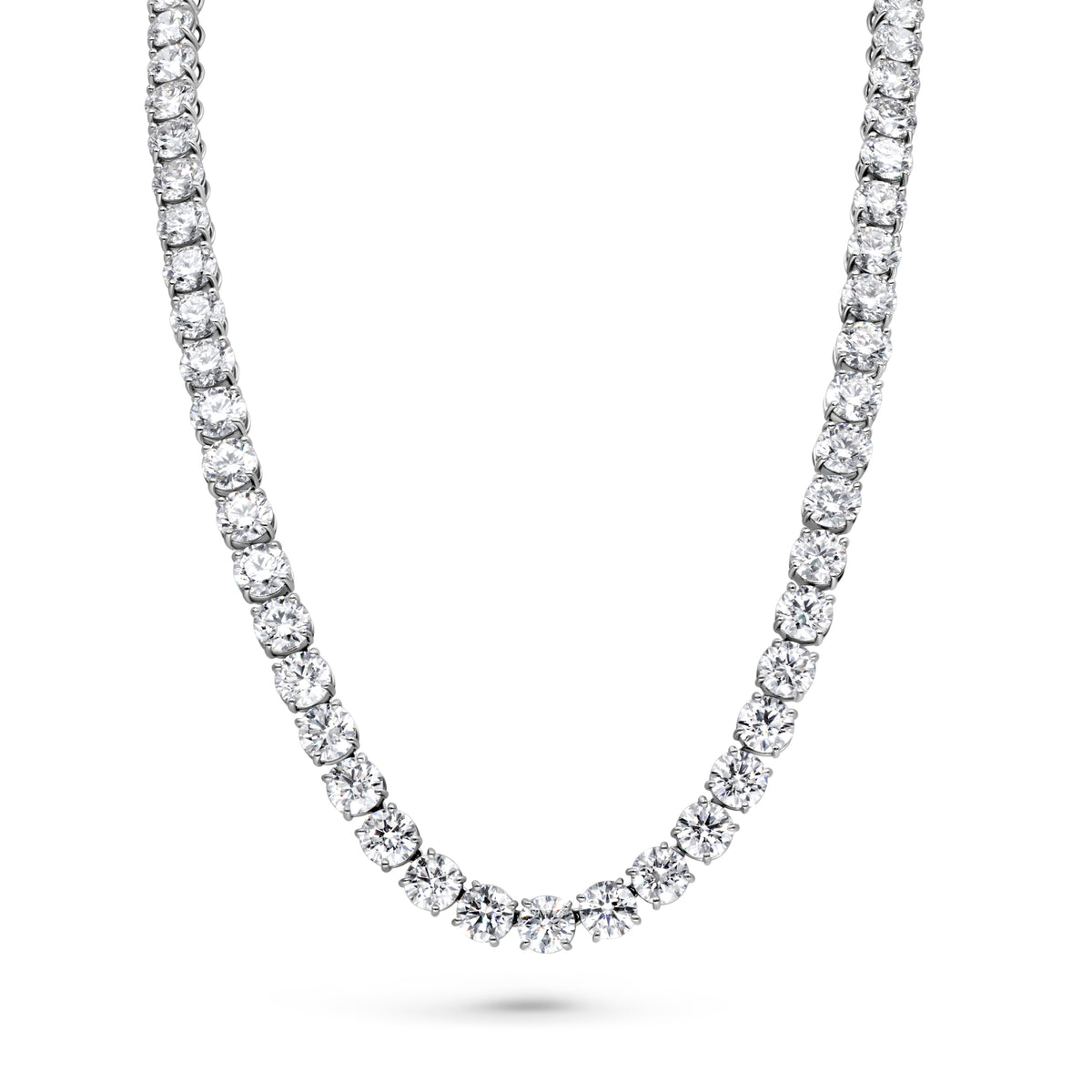 Round Diamond Tennis Necklace | 61tw