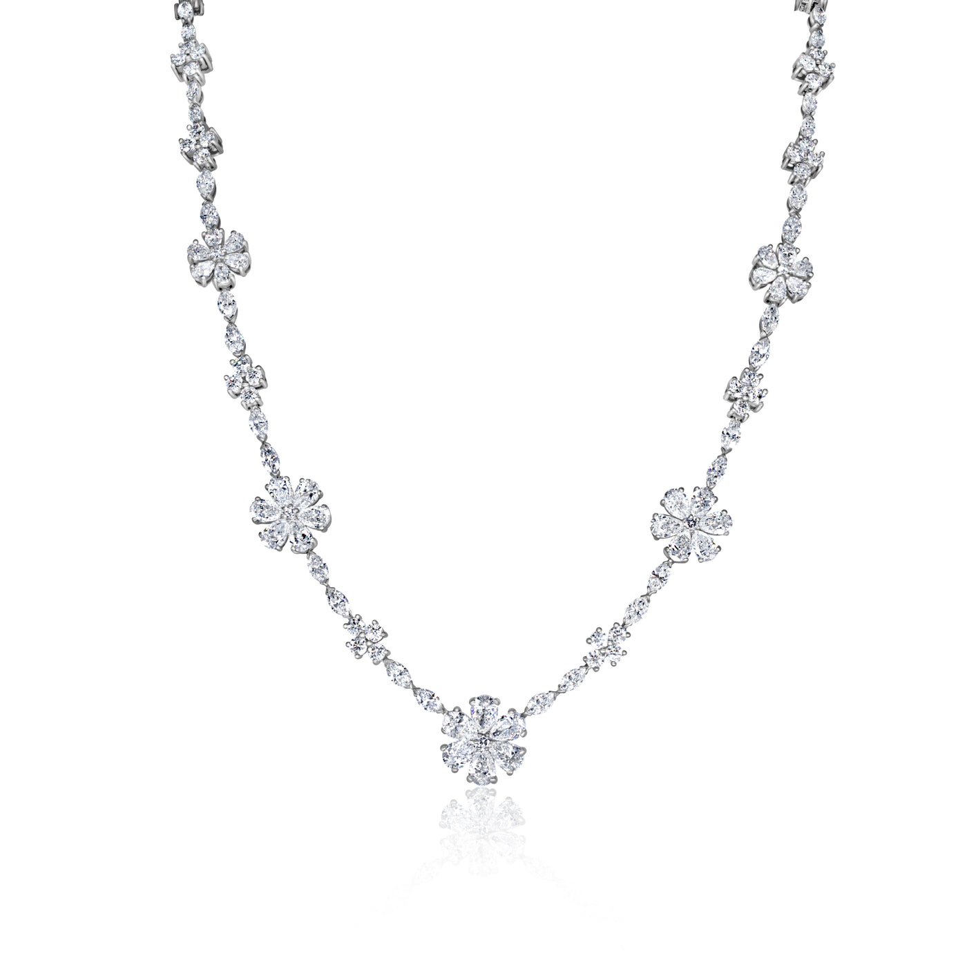 Diamond Flower Necklace | 14.52tw