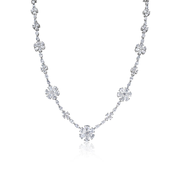 Diamond Flower Necklace | 14.52tw