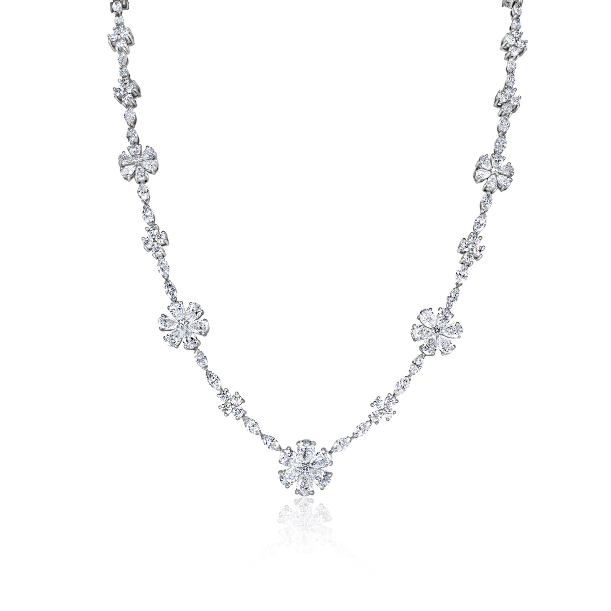 Diamond Flower Necklace | 14.52tw