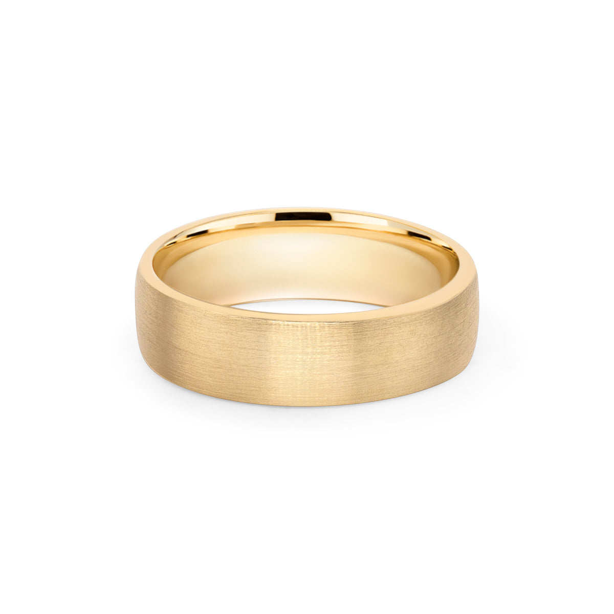 Satin Finish Yellow Gold Band