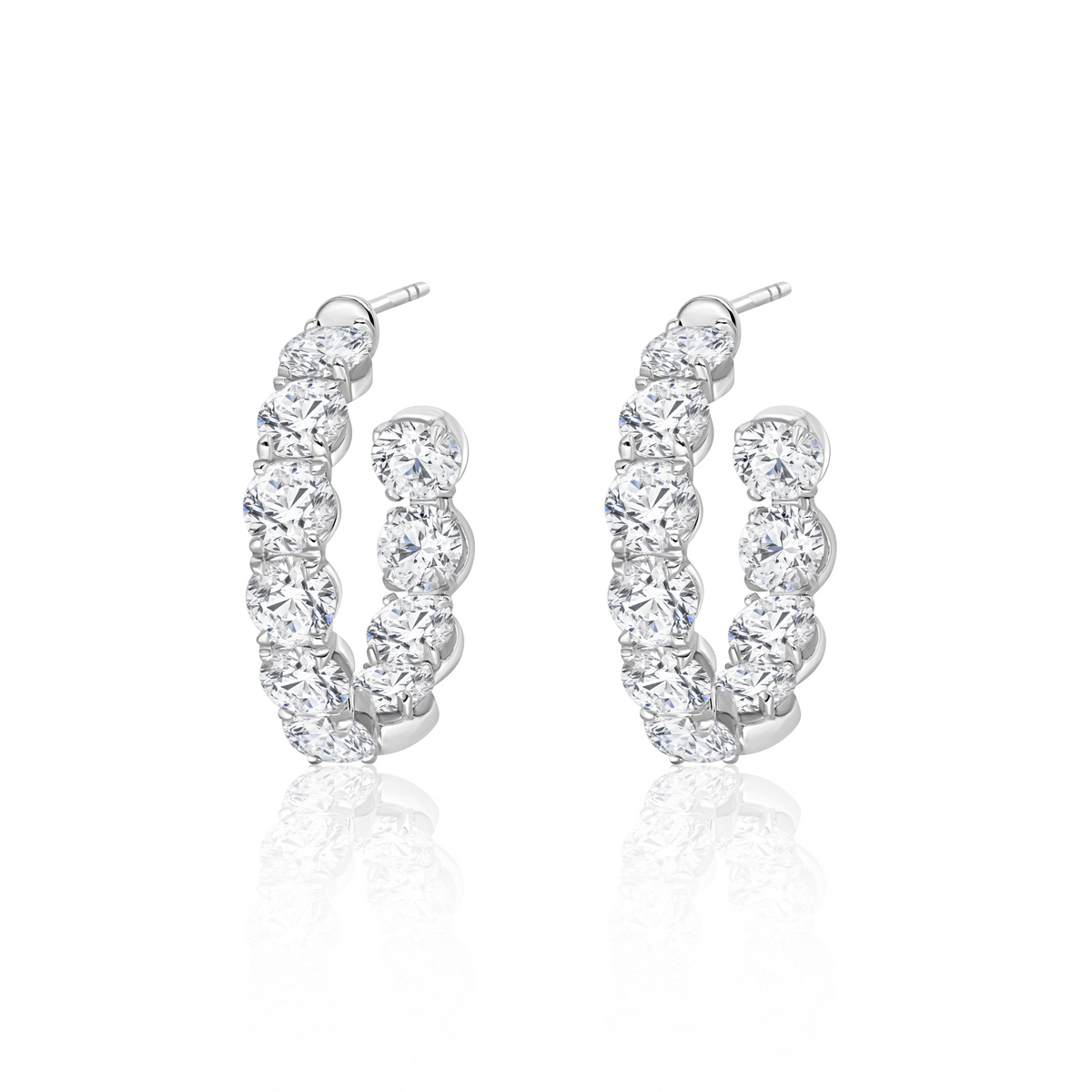 Round Diamond Hoop Earrings | 10.21tw