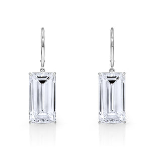Emerald Cut Diamond Drop Earrings | 18.82tw