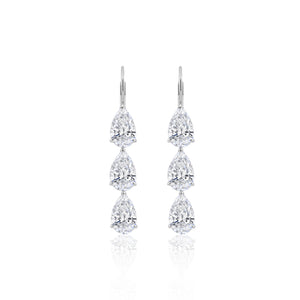 Pear Shape Diamond Drop Earrings | 6.01tw