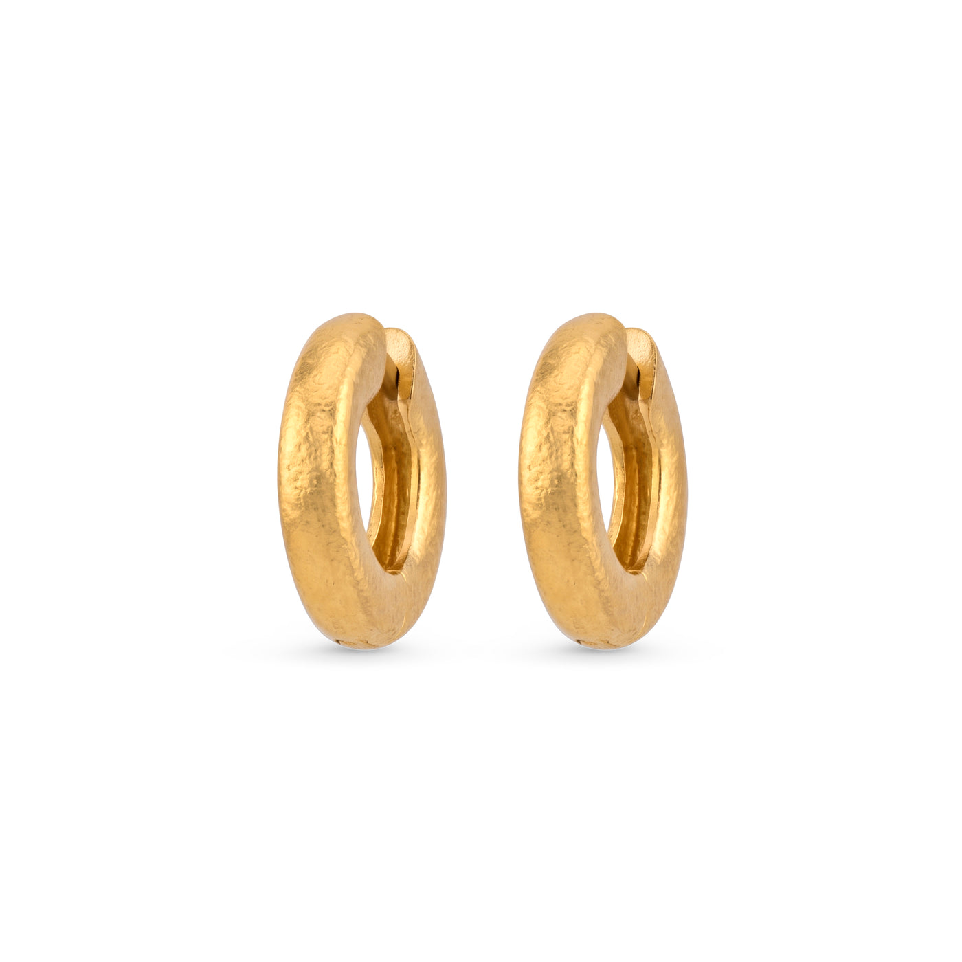 Large Sculpted Gold Hoop Earrings