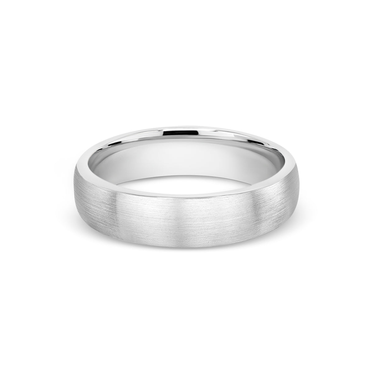 Satin White Gold Band