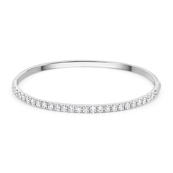 Half Way Diamond Bangle Bracelet