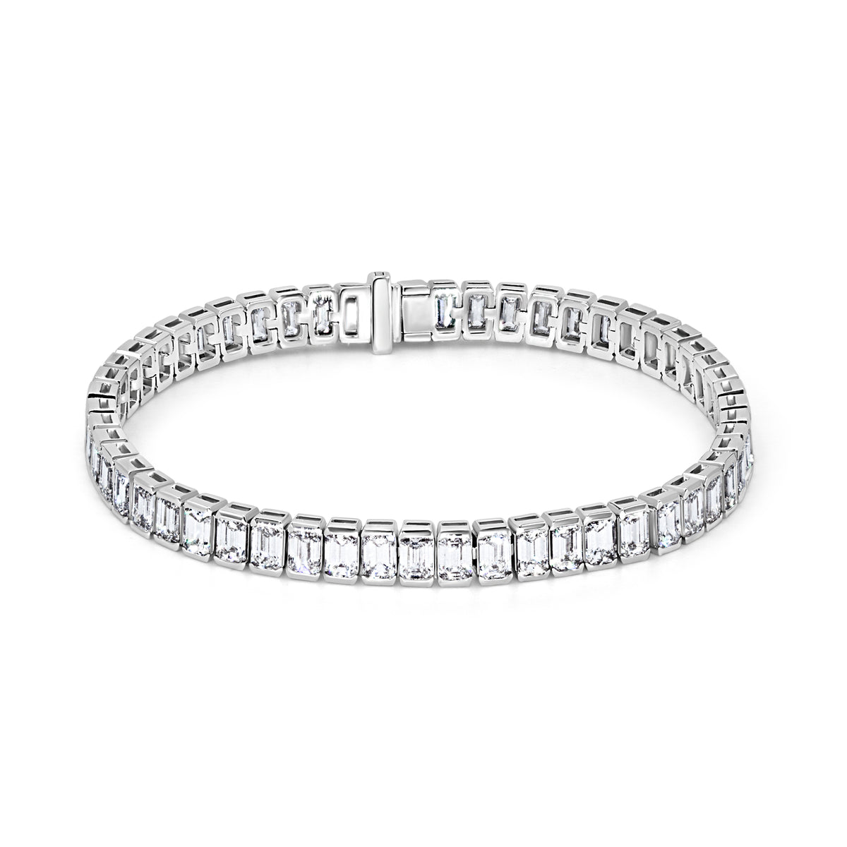 Bezel Edge Diamond Tennis Bracelet | 10.50tw