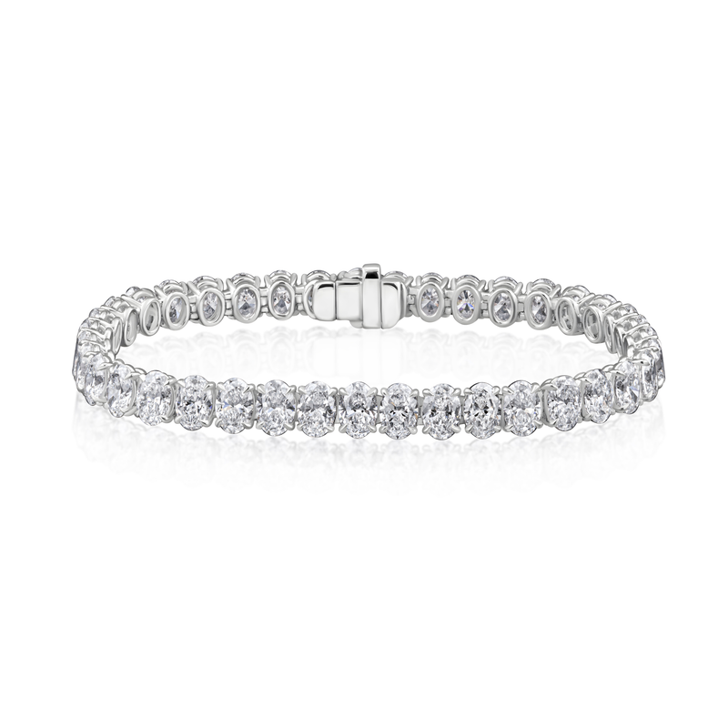 Oval Diamond Tennis Bracelet | 16.05tw