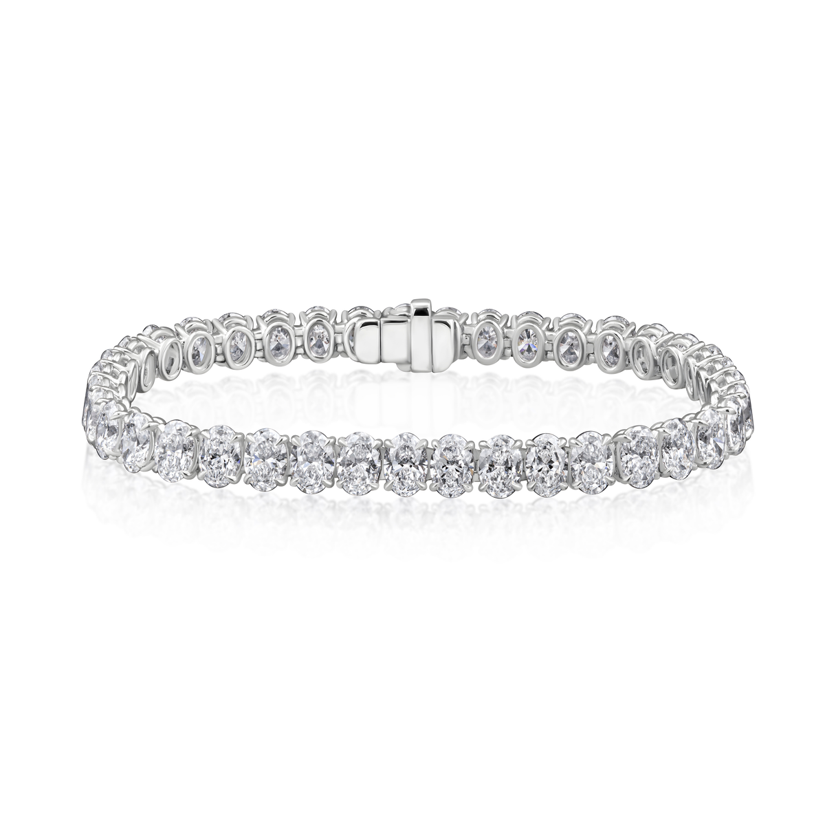 Oval Diamond Tennis Bracelet | 16.05tw