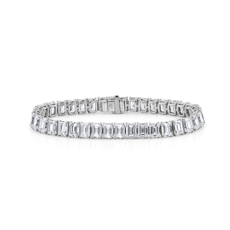 Emerald Cut Diamond Tennis Bracelet | 26.88tw