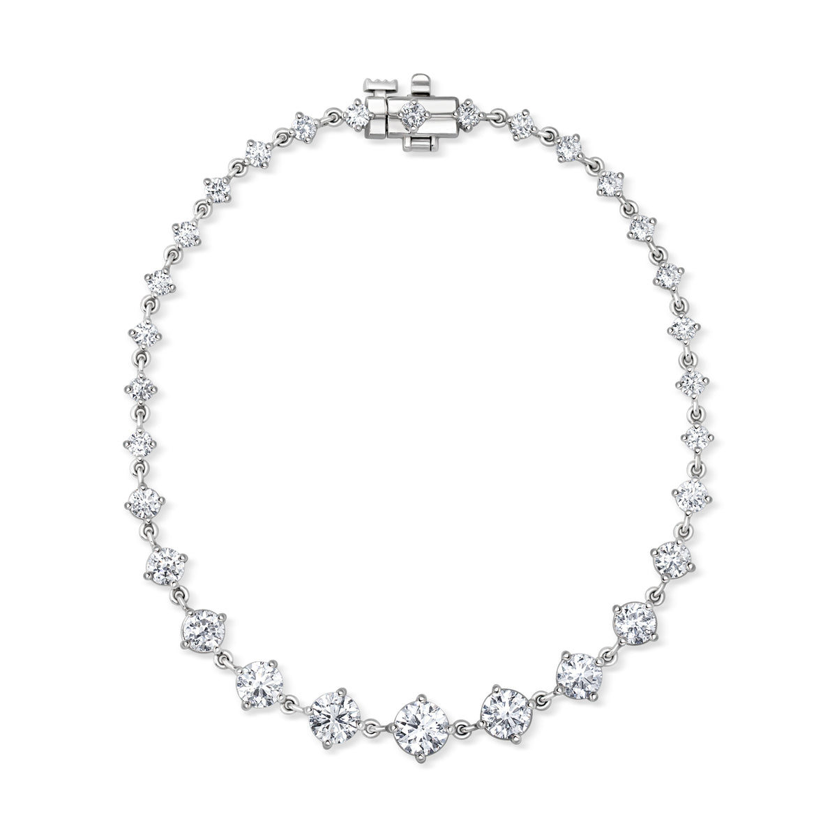 Graduated Diamond Link Bracelet