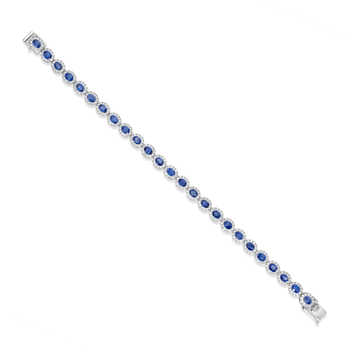 Blue Sapphire & Diamond Bracelet