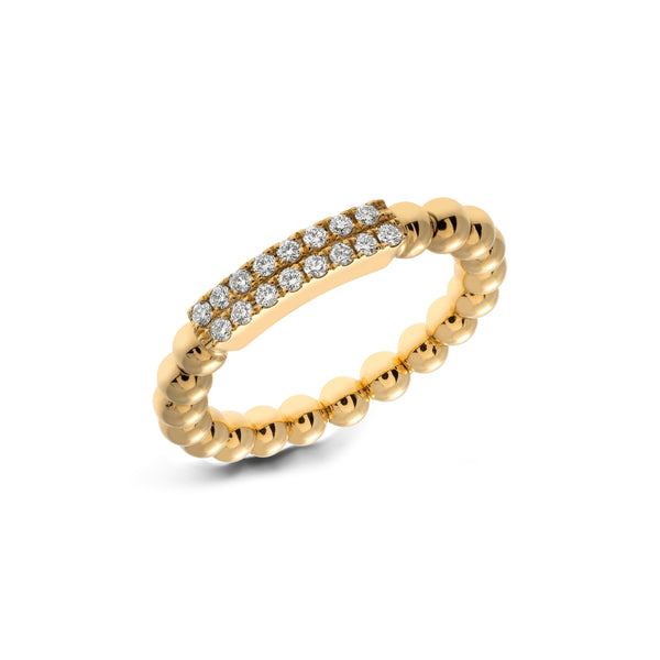 Double Row Diamond Tresore Ring | .15tw