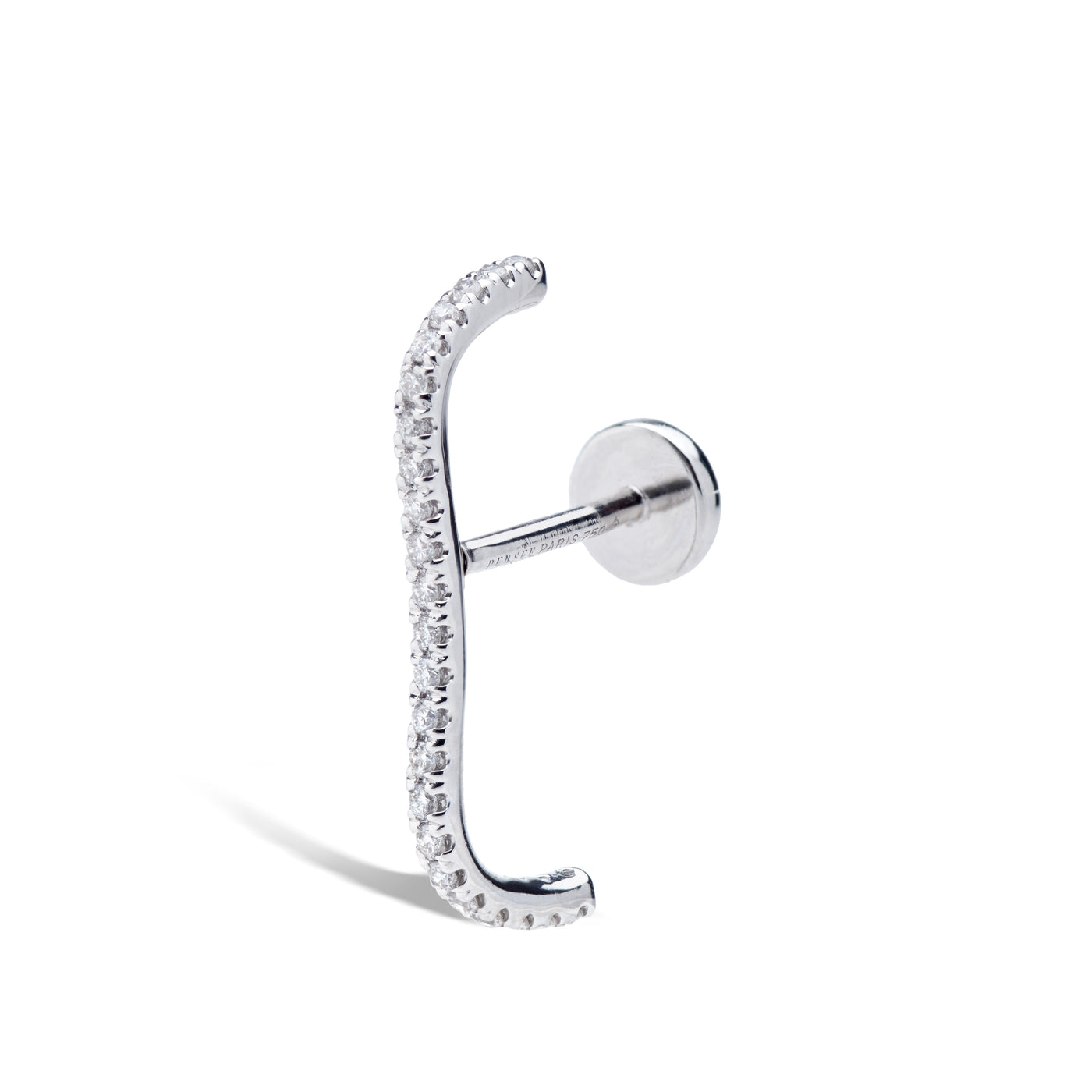 Diamond Curved Bar Earring EA76669-WG