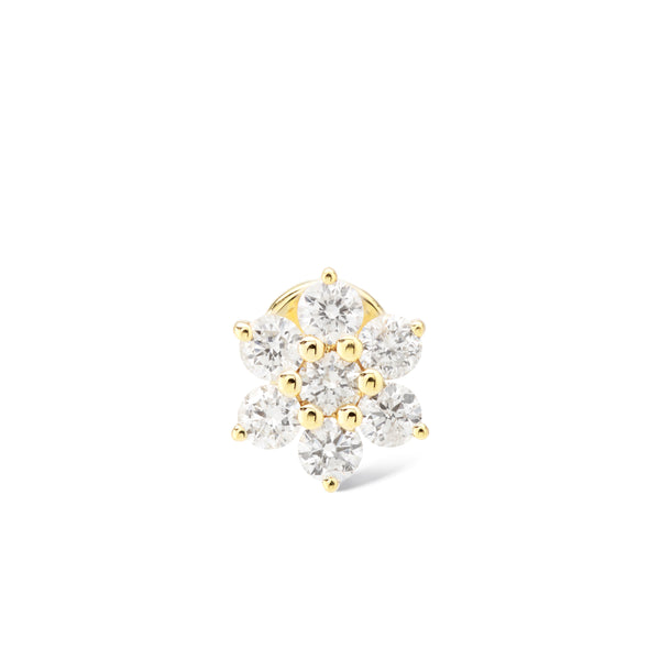 Diamond Pave Flower Earring EA77347-YG