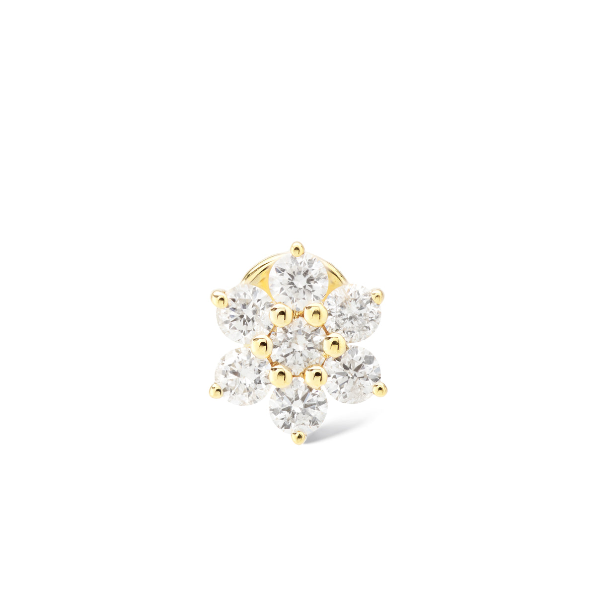 Diamond Pave Flower Earring EA77347-YG