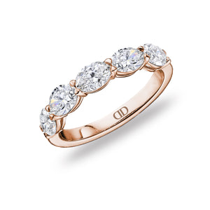 Oval Cut Diamond Half Eternity Band | .95tw
