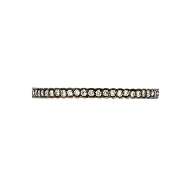 Scallop Black Rhodium Band