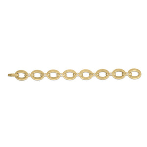 Duchessa Diamond & Satin Finish Oval Link Bracelet