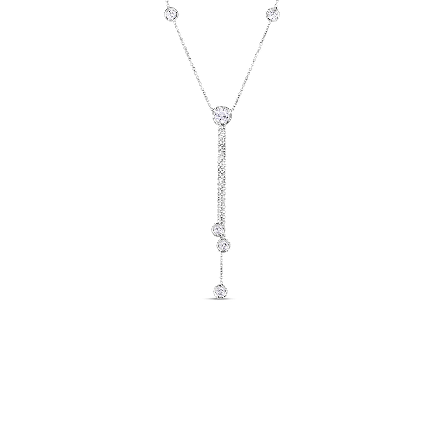 Diamond Bezel Set Drop Pendant